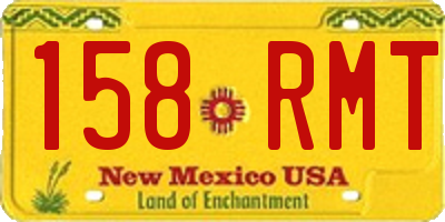 NM license plate 158RMT