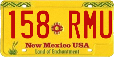 NM license plate 158RMU