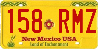 NM license plate 158RMZ