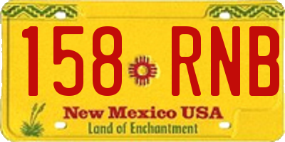 NM license plate 158RNB