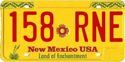 NM license plate 158RNE