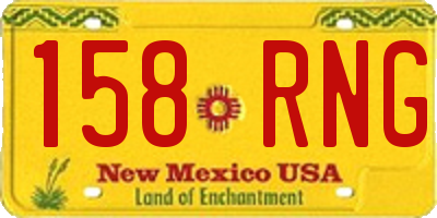 NM license plate 158RNG