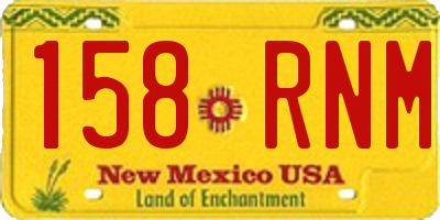 NM license plate 158RNM