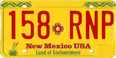 NM license plate 158RNP