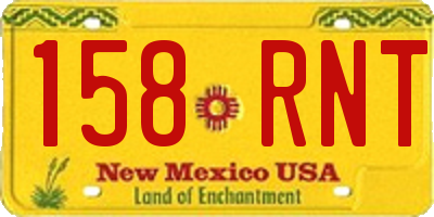 NM license plate 158RNT