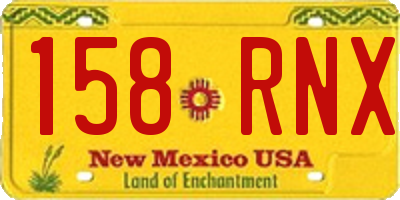 NM license plate 158RNX