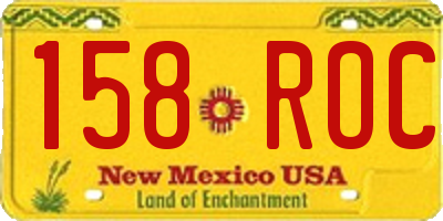 NM license plate 158ROC