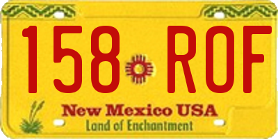 NM license plate 158ROF