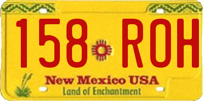 NM license plate 158ROH