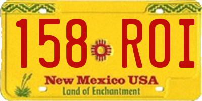 NM license plate 158ROI