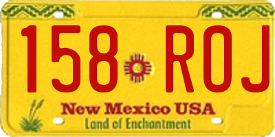 NM license plate 158ROJ