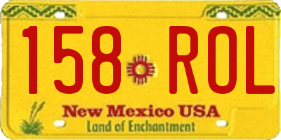 NM license plate 158ROL