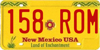 NM license plate 158ROM