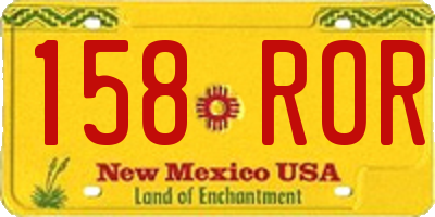 NM license plate 158ROR