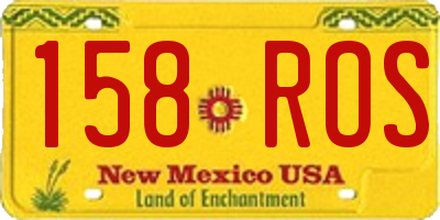 NM license plate 158ROS