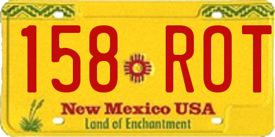 NM license plate 158ROT