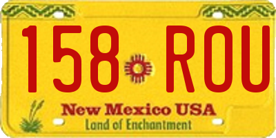 NM license plate 158ROU