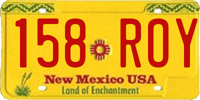 NM license plate 158ROY