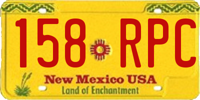 NM license plate 158RPC