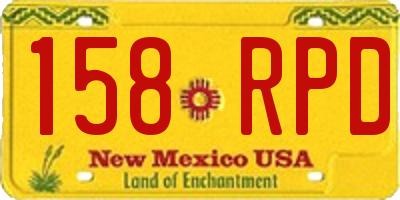NM license plate 158RPD