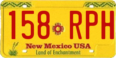 NM license plate 158RPH