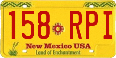 NM license plate 158RPI