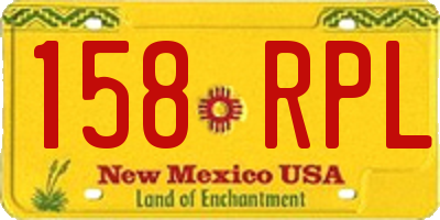 NM license plate 158RPL