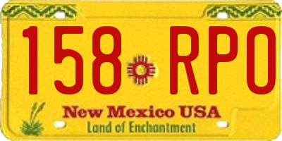 NM license plate 158RPO