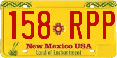 NM license plate 158RPP
