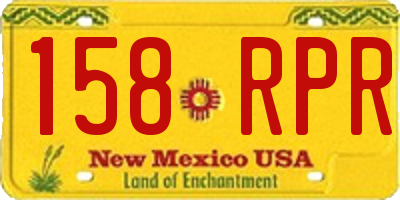 NM license plate 158RPR