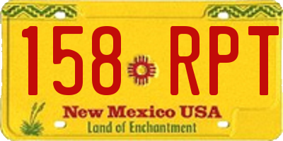 NM license plate 158RPT