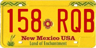 NM license plate 158RQB