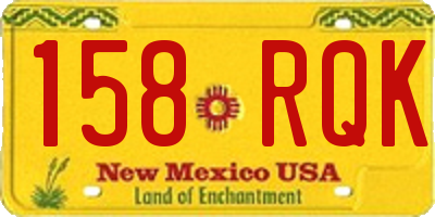 NM license plate 158RQK