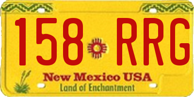 NM license plate 158RRG