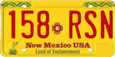 NM license plate 158RSN