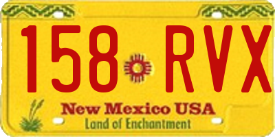NM license plate 158RVX