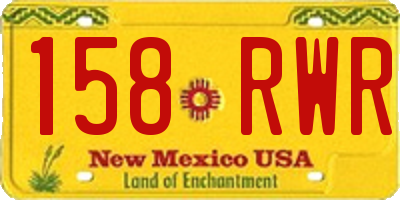 NM license plate 158RWR