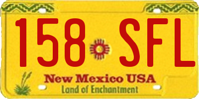 NM license plate 158SFL