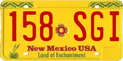 NM license plate 158SGI