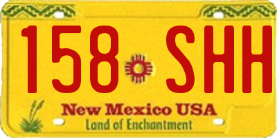NM license plate 158SHH