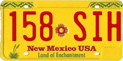 NM license plate 158SIH