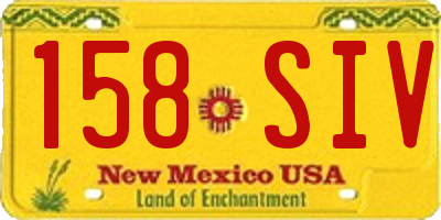 NM license plate 158SIV