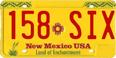 NM license plate 158SIX