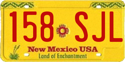 NM license plate 158SJL