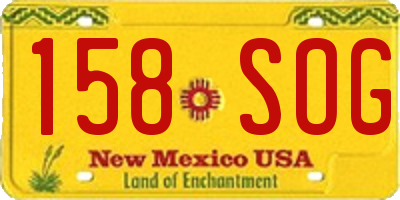 NM license plate 158SOG