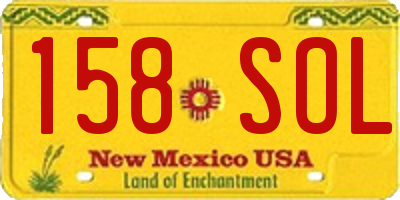 NM license plate 158SOL