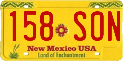 NM license plate 158SON