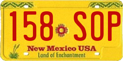 NM license plate 158SOP