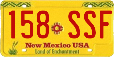 NM license plate 158SSF