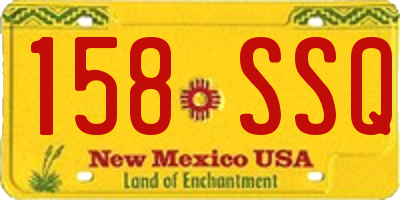 NM license plate 158SSQ